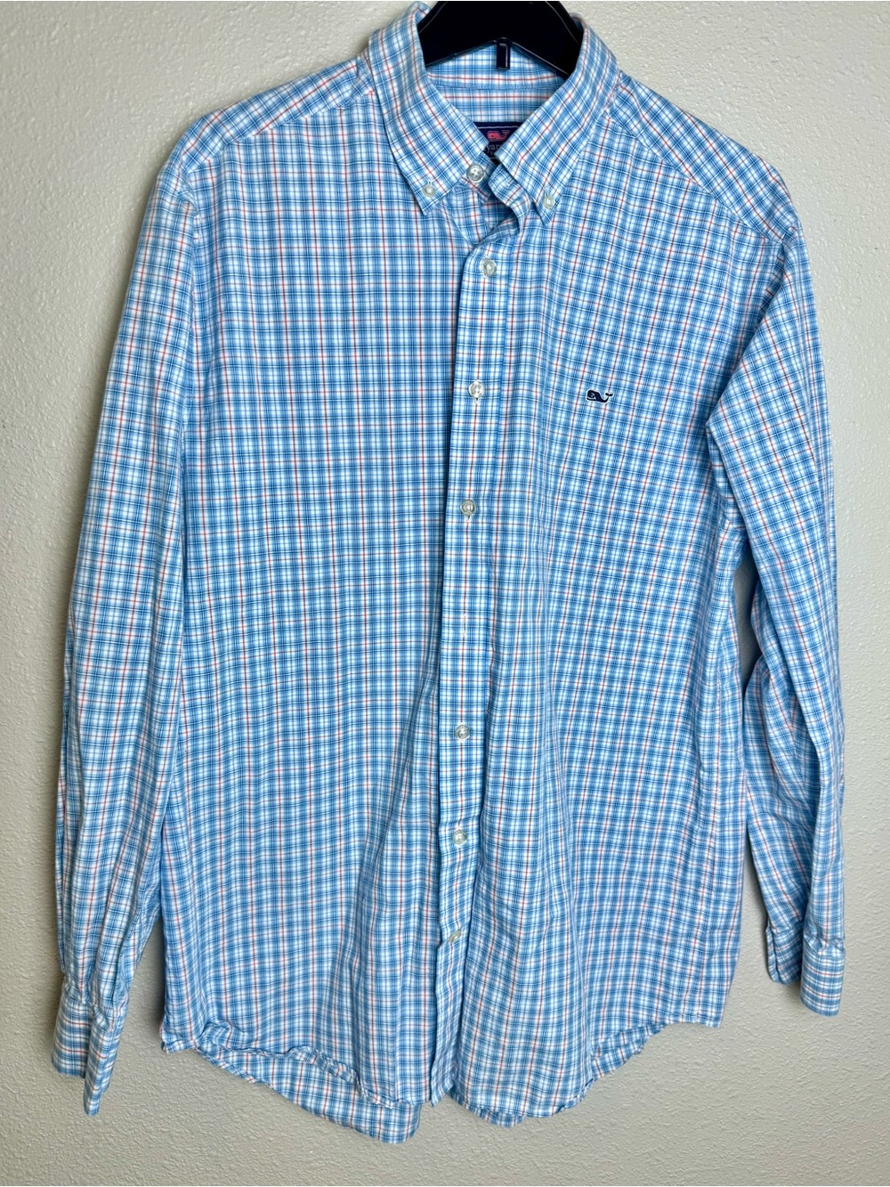 Vineyard Vines Tucker Slim Fit Shirt Mens Blue Stretch Button Down long sleeve L